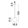 Pendul NovaLuce LATO metal, sticla, auriu, fumuriu, E14 - NL-9624096