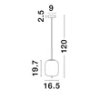 Pendul NovaLuce LATO metal, sticla, auriu, fumuriu, E14 - NL-9624097