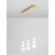Pendul NovaLuce FLEA metal, sticla, auriu, alb, LED, 3000K, 24W, 2265lm - NL-9695243