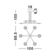 Pendul NovaLuce SCOPE metal, negru, LED, 3000K, 49W, 4695lm - NL-9695254