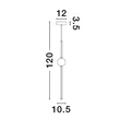 Pendul NovaLuce ACROBAT metal, sticla, negru, auriu, alb, LED, 3000K, 13W, 1130lm - NL-9695256