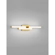 Aplica de perete pentru baie NovaLuce ATOM metal, acril, auriu, alb, LED, 14W, 1342lm, 4000K, IP44 - NL-9695267