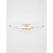 Aplica de perete pentru baie NovaLuce ATOM metal, acril, auriu, alb, LED, 14W, 1342lm, 4000K, IP44 - NL-9695267