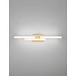 Aplica de perete pentru baie NovaLuce ATOM metal, acril, auriu, alb, LED, 14W, 1342lm, 4000K, IP44 - NL-9695267