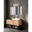 Aplica de perete pentru baie NovaLuce ATOM metal, acril, alb, LED, 14W, 1580lm, 4000K, IP44 - NL-9695268