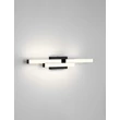 Aplica de perete pentru baie NovaLuce ATOM metal, acril, negru, alb, LED, 14W, 1342lm, 4000K, IP44 - NL-9695269