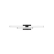 Aplica de perete pentru baie NovaLuce ATOM metal, acril, negru, alb, LED, 14W, 1342lm, 4000K, IP44 - NL-9695269