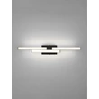 Aplica de perete pentru baie NovaLuce ATOM metal, acril, negru, alb, LED, 14W, 1342lm, 4000K, IP44 - NL-9695269