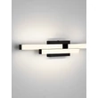 Aplica de perete pentru baie NovaLuce ATOM metal, acril, negru, alb, LED, 14W, 1342lm, 4000K, IP44 - NL-9695269