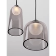 Pendul NovaLuce DIONE metal, sticla, negru, fumuriu, LED, 15W, 600lm, 3000K - NL-9695273