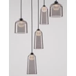 Pendul NovaLuce DIONE metal, sticla, negru, fumuriu, LED, 25W, 1010lm, 3000K - NL-9695274