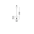 Pendul NovaLuce ANAFI metal, sticla, acril, negru, alb, LED, 8W, 3000K, 395 Lm - NL-9695275