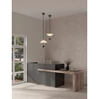 Pendul NovaLuce ANAFI metal, sticla, acril, negru, alb, LED, 8W, 3000K, 425 Lm - NL-9695276