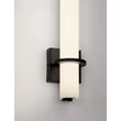 Aplica de perete pentru baie NovaLuce LUCA metal, sticla, negru, alb, LED, 15W, 1309lm, 4000K, IP44 - NL-9695337