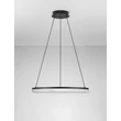 Pendul NovaLuce LONELA metal, sticla, negru, transparent, LED, 25W, 1500lm, 3000K - NL-9695503