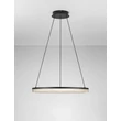 Pendul NovaLuce LONELA metal, sticla, negru, transparent, LED, 25W, 1500lm, 3000K - NL-9695503