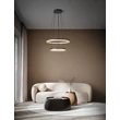 Pendul NovaLuce LONELA metal, sticla, negru, transparent, LED, 46W, 3500lm, 3000K - NL-9695504
