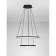 Pendul NovaLuce LONELA metal, sticla, negru, transparent, LED, 46W, 3500lm, 3000K - NL-9695504