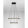 Pendul NovaLuce LONELA metal, sticla, negru, transparent, LED, 46W, 3500lm, 3000K - NL-9695504