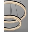 Pendul NovaLuce LONELA metal, sticla, negru, transparent, LED, 46W, 3500lm, 3000K - NL-9695504