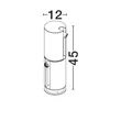 Lampadar exterior NovaLuce TAGLIO metal, negru, LED, 5W, 332lm, 3000K, IP65 - NL-9695506