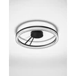 Plafoniera NovaLuce LONELA metal, sticla, negru, transparent, LED, 28W, 1680lm, 3000K - NL-9695508