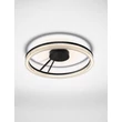 Plafoniera NovaLuce LONELA metal, sticla, negru, transparent, LED, 28W, 1680lm, 3000K - NL-9695508