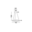 Pendul NovaLuce OVIA metal, silicon, negru, LED, 48W, 27000-4000K, 1841 Lm - NL-9695702