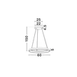 Pendul NovaLuce OVIA metal, silicon, negru, LED, 61W, 27000-4000K, 2453 Lm - NL-9695704