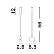 Aplica de perete NovaLuce SONICA metal, negru, LED, 6W, 3000K, 453 Lm, IP44 - NL-9701620