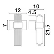 Aplica de perete NovaLuce ARGO metal, acril, auriu, transparent, LED, 3000K, 10W, 413lm - NL-9756716