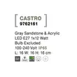 Aplica de perete exterioara NovaLuce Castro beton, plastic, gri, E27, IP65 - NL-9762161