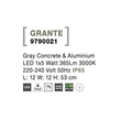 Lampadar exterior NovaLuce Grante beton, gri, LED, 3000K, 5W, 365lm, IP65 - NL-9790021