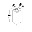 Aplica de perete exterioara NovaLuce Fuento beton, sticla, gri, 2xGU10, IP65 - NL-9790552