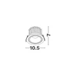 Spot incastrat NovaLuce VULCAN metal, alb, LED, 20W, 2700K, 1286 Lm - NL-9844032