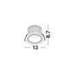 Spot incastrat NovaLuce VULCAN metal, alb, LED, 30W, 2700K, 2297 Lm - NL-9844034