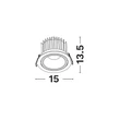 Spot incastrat NovaLuce VULCAN metal, alb, LED, 40W, 3000K, 3433 Lm - NL-9844036