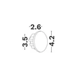 Spot incastrat NovaLuce ATRIUM metal, alb, LED, 3W, 2700K, 20 Lm - NL-9844047