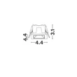 Spot incastrat NovaLuce AREA metal, alb, LED, 3W, 2700K, 111 Lm - NL-9844051