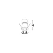 Spot incastrat NovaLuce LUCY metal, negru, LED, 3W, 3000K, 173 Lm - NL-9844060
