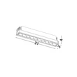 Spot incastrat NovaLuce GONO metal, alb, LED, 15W, 3000K, 818 Lm - NL-9844086