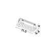 Spot incastrat NovaLuce GONO metal, alb, LED, 11W, 3000K, 541 Lm - NL-9844092