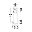 Lampadar exterior NovaLuce Rock metal, negru, LED, 3000K, 10W, 760lm, IP65 - NL-9905025