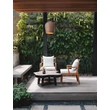 Pendul exterior NovaLuce OMIO metal, ciment, negru, maro, E27, IP55 - NL-9919100