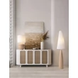Lampadar NovaLuce MIZU ghips, textil, crem, alb, E27 - NL-9919103