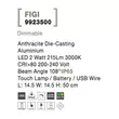 Lampadar exterior NovaLuce Figi metal, antracit, LED, 3000K, 2W, 215lm, IP65 - NL-9923500