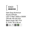 Lampadar exterior NovaLuce Enzi metal, plastic, gri, LED, 3000K, 17W, 1050lm, IP54 - NL-9936102