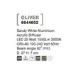 Plafoniera exterioara NovaLuce Oliver metal, plastic, alb, LED, 3000K, 20W, 1550lm, IP65 - NL-9944602
