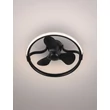 Plafoniera cu ventilator NovaLuce BREVIA metal, plastic, negru, LED, 35W, 3000K, 2198 Lm - NL-9952380
