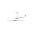 Plafoniera cu ventilator NovaLuce CAELIA metal, plastic, alb, LED, 20W, 3000-6000K, 1101 Lm - NL-9952395